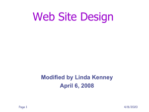 Design/Web Site Development
