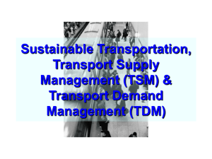 Sustainable Transportation, Transport Supply - Faculty e