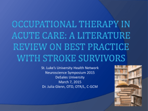 Occupational Therapy in acute care - St. Luke's Hospital and Health