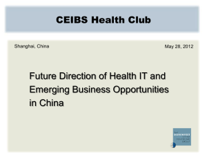 Future Direction of Health IT and Emerging Business Opportunities