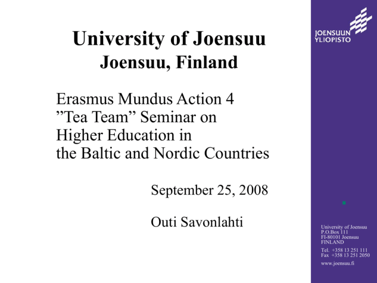 university of joensuu thesis
