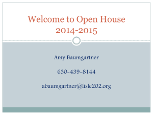 Welcome to Open House 2013-2014