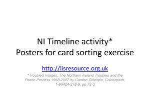 NI Timeline activity* Posters for card sorting exercise