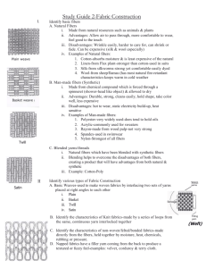 Study Guide 2-Fabric Construction