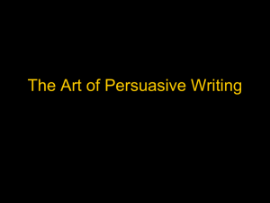 Persuasive Essay PowerPoint