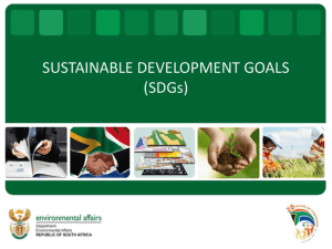 SDGs - Parliamentary Monitoring Group