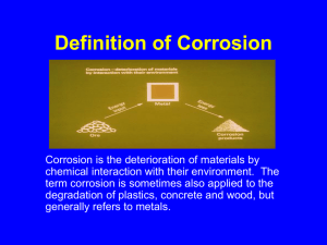 Definition of Corrosion