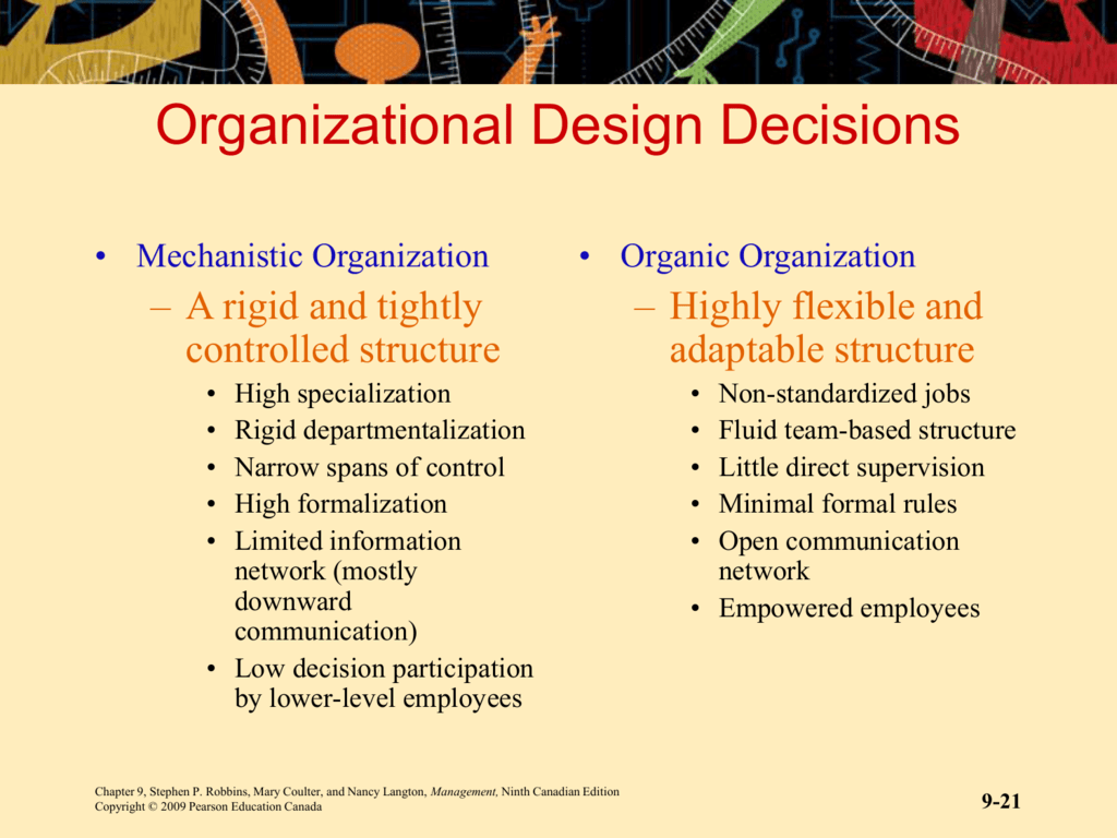 mechanistic organizational structure