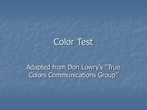 Color Test slides