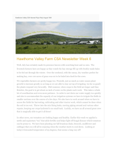 Week 6 Hawthorne Valley Farm Newsletter
