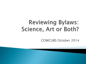 Reviewing Bylaws - Sites at MacEwan
