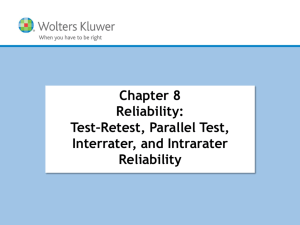 Interrater and Intrarater Reliability
