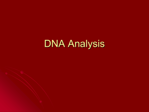 DNA Analysis - Northern Highlands Regional HS