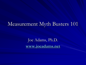 Measurement Mythbusters: 101