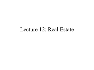 Lecture 11: Real Estate