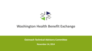Presentation - Washington Health Benefit Exchange