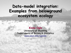 Examples from Belowground Ecosystem Ecology