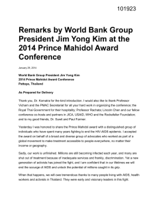 Remarks by World Bank Group President Jim Yong Kim at the 2014