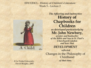 Lecture 2 - The Invention of Childhood