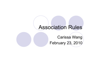 Association Rules by Carissa Wang