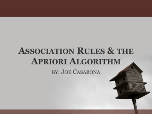 association rules & the apriori algorithm
