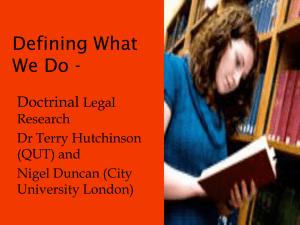 Doctrinal Legal Research