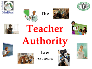 Teacher Authority Law