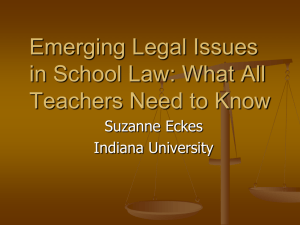 Emerging Legal Issues in Education