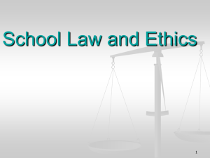 Chapter 9 School Law: Ethical and Legal Influences on Teaching