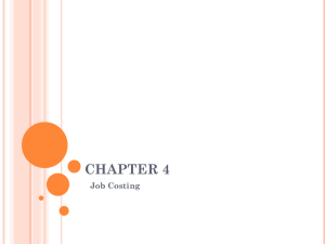 CHAPTER 4 Job Costing