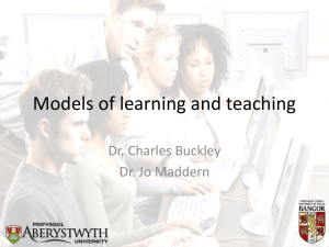 Models of Teaching and Learning