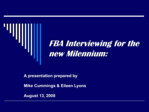 FBA Interviewing 300: What you didn't learn in school….