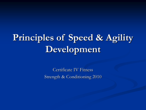 Principles of Speed & Agility Development