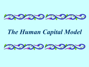 The Human Capital Model of Differences in Occupations & Earnings