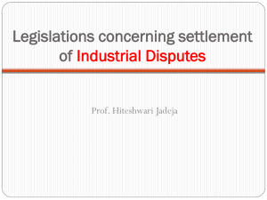 Industrial Dispute Legislation