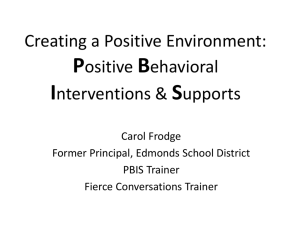 Positive Behavioral Interventions & Supports