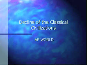 Decline of the Classical Civilizations