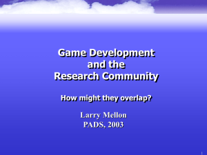 Game Development and the Research Community