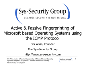 Active & Passive Fingerprinting of Microsoft Based