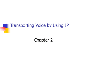 Transporting voice using IP