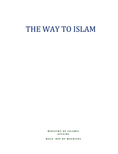 the way to islam - Ministry of Islamic Affairs