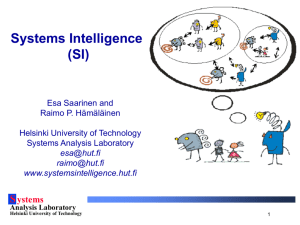 Systems intelligence research group