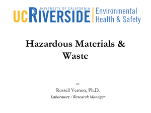 Hazardous Materials Overview - Environmental Health & Safety