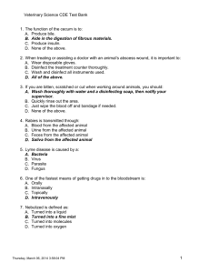 2013 VET SCIENCE TEST BANK