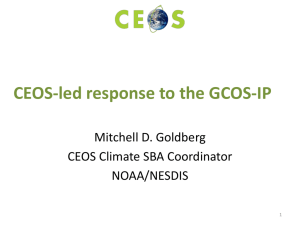 CEOS-led response to the GCOS-IP