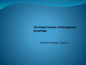 Cross-Border Transfer of Knowledge