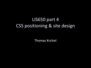 CSS positioning and site design