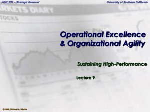 Operational Excellence & Organizational Agility