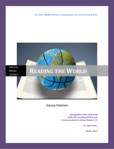 Reading the World - Vance Cameron Holmes