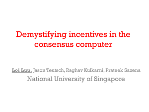 Talk - National University of Singapore